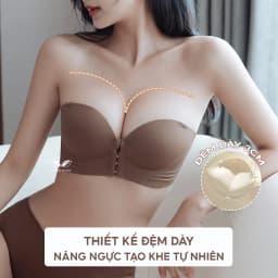 Thumbnail Áo lót không dây chống tụt cài trước nâng ngực VINGO bản lưng to mặc áo hai dây áo trễ vai S464 VNGO 2