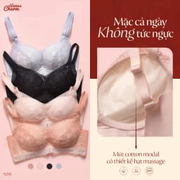Thumbnail Áo lót không gọng nâng đẩy vòng 1 tạo khe quyến rũ đệm dày 4cm Venus Charm 9291 3