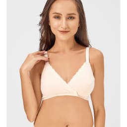 Thumbnail Áo lót mẹ bầu cho con bú cài nút ( cúc áo ) trước, không gọng Wacoal IMMS339 - MMS339 smart size 1