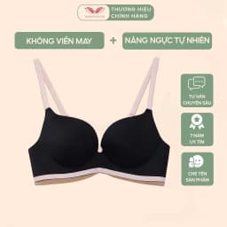 Thumbnail Áo lót nâng ngực tạo khe nữ VINGO mút dày 2cm không gọng thoải mái không đường may AS206 VNGO 2