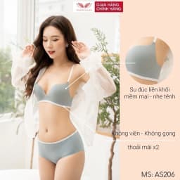 Thumbnail Áo lót nâng ngực tạo khe nữ VINGO mút dày 2cm không gọng thoải mái không đường may AS206 VNGO 4