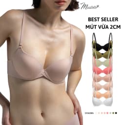Thumbnail Áo Lót Nữ Bra Mustoto Nâng Ngực Có Gọng Mút Vừa 2cm Bra Hop (MA26) 1