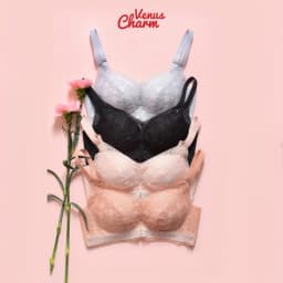 Thumbnail Áo lót nữ Venus Charm ren đệm dày nâng ngực 6cm cho form ngực nhỏ bản lưng to 6018 2