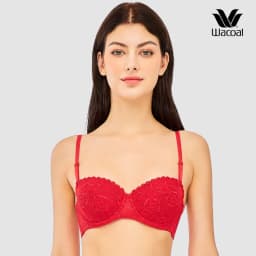 Thumbnail Áo lót ren nữ Wacoal không mút nâng nhẹ dây đeo tháo rời, Áo ngực cup ngang có gọng chống tuột - ILB4702 3