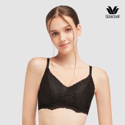 Thumbnail Áo lót Wacoal Lecien VLSF101 không gọng, nâng vừa, ren, mút mỏng, full cup - LSF101 smart size 4