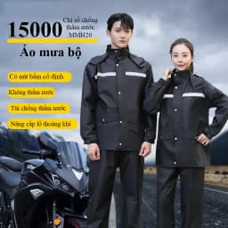 Thumbnail Áo mưa bộ MYT Bộ quần áo mưa vải dày bảo vệ toàn thân dãy phản quang siêu chống nước cho nam và nữ 1
