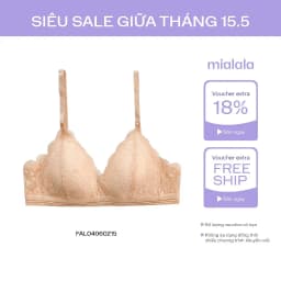 Thumbnail Áo ngực không gọng đệm mỏng 1cm ren hoa MiaLala 0215 NA3220215 1