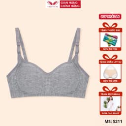 Thumbnail Áo ngực không gọng nữ mút mỏng 0.6cm chất cotton kháng khuẩn thoáng khí cao cấp VINGO S211 VNGO 1