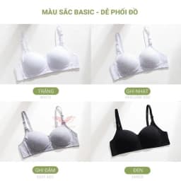 Thumbnail Áo ngực không gọng nữ mút mỏng 0.6cm chất cotton kháng khuẩn thoáng khí cao cấp VINGO S211 VNGO 3