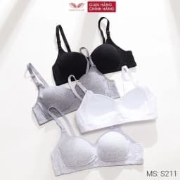 Thumbnail Áo ngực mút mỏng không gọng VINGO chất cotton thoáng khí chữ U dáng thể thao tập gym S211 VNGO 1