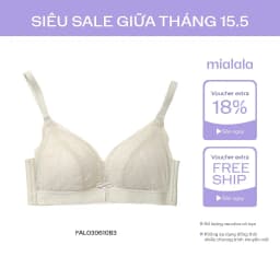 Thumbnail Áo ngực nữ ren cao cấp không gọng đệm mỏng 1cm MIALALA 1083 NA2121083 1