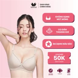 Thumbnail Áo ngực nữ Wacoal không gọng mút mỏng nâng ngực chống tuột, Áo lót nữ Bigsize  bản lưng nhỏ - ILB3213 1