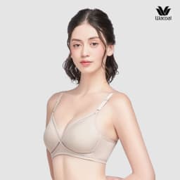Thumbnail Áo ngực nữ Wacoal không gọng mút mỏng nâng ngực chống tuột, Áo lót nữ Bigsize  bản lưng nhỏ - ILB3213 4