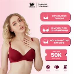 Thumbnail Áo ngực nữ Wacoal mút mỏng nhẹ nâng ngực có gọng chống tuột, Áo lót bigsize bản lưng to - ILB5971 1