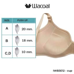 Thumbnail Áo ngực nữ Wacoal Super Fit không gọng nâng ngực che mỡ lưng, Áo lót dây liền 4 mắc cài chống tuột - IWB3E12 3