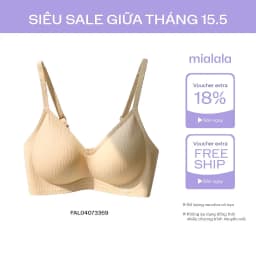 Thumbnail Áo ngực su đúc không gọng Mialala đệm mỏng 1cm nâng ngực, tàng hình 3369 FA02113369 1
