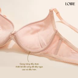 Thumbnail Áo Ngực Texture Trơn Có Gọng Nâng Ngực Loirechic BRTS80 3