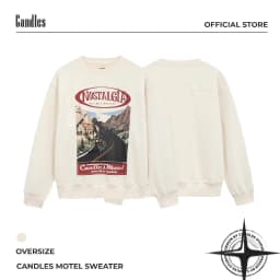 Thumbnail Áo Nỉ Candles Motel Sweater Oversize Unisex 1