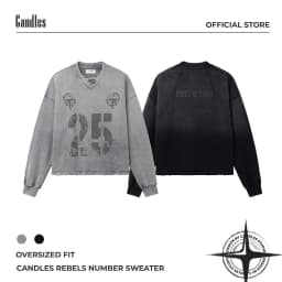 Thumbnail Áo Nỉ Candles Rebels Number Oversized Unisex 1