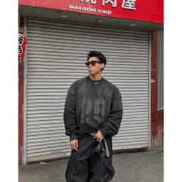 Thumbnail Áo Nỉ Candles Rebels Number Oversized Unisex 2