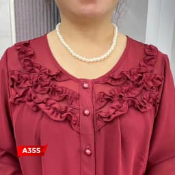 Thumbnail Áo Nữ Trung Niên MAI THY, Mẫu Tay Lỡ Viền Bèo Cổ Tròn Cho Mẹ Trung Tuổi Sang Trọng Lịch Sự | Thời Trang Trung Niên U50 1