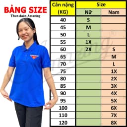 Thumbnail Áo Đoàn Thanh Niên cho nam, thêu logo cờ đỏ sao vàng, size tới 100kg, vải thun lạnh,hiệu Amazing 2