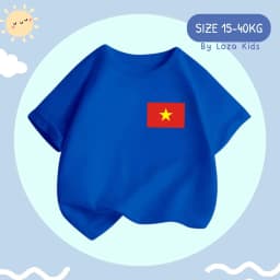 Thumbnail Áo phông áo cờ đỏ sao vàng Việt Nam cho bé trai và bé gái từ 15-40kg thun cotton 4 chiều - Loza Kids AT00VN 3