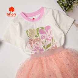 Thumbnail Áo phông bé gái TIHON cao cấp chất liệu cotton cho bé từ 11kg - 44kg ACT0780685 3