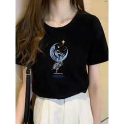 Thumbnail Áo phông chất liệu 100% cotton cao cấp thấm hút mồ hồi in hình trăng sao nhiều màufreesize đến 70kg 1