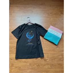 Thumbnail Áo phông chất liệu 100% cotton cao cấp thấm hút mồ hồi in hình trăng sao nhiều màufreesize đến 70kg 4