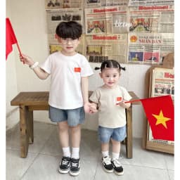 Thumbnail Áo phông cộc tay Beemo in lá cờ Việt Nam vải cotton thoáng mát cho bé trai từ 9-24kg 5220AHK 1