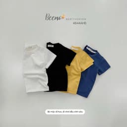 Thumbnail Áo phông cộc tay Beemo trơn vải cotton 4C mềm mại mặc mùa hè cho bé 9-24kg 4644AHB 4
