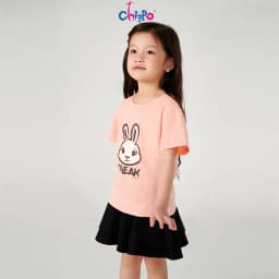 Thumbnail Áo phông cộc tay cho bé gái CHIPPO chất liệu cotton thoáng mát cho bé 3 tuổi đên 10 tuổi (13-34Kg) 2