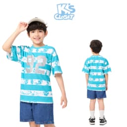Thumbnail Áo Phông Cộc Tay In Số K'S CLOSET Chất Liệu Vải Cotton Cho Bé Trai (2-14 tuổi) từ 10kg - 58kg KT101FIS 2