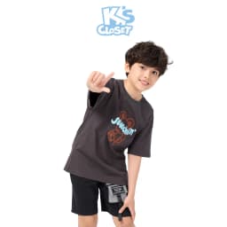 Thumbnail Áo Phông Cộc Tay K'S CLOSET Chất Liệu Vải Cotton Cho Bé Trai (2-14 tuổi) từ 10kg-55kg E001FIS 1