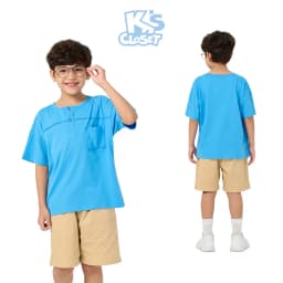 Thumbnail Áo Phông Cộc Tay K'S CLOSET Chất Liệu Cotton, Có Túi Áo Cho Bé Trai Từ 10-55kg (2-14 Tuổi) KT205FOS 3