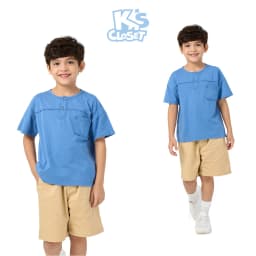 Thumbnail Áo Phông Cộc Tay K'S CLOSET Chất Liệu Cotton, Có Túi Áo Cho Bé Trai Từ 10-55kg (2-14 Tuổi) KT205FOS 4
