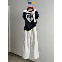 Thumbnail Áo phông Hart Bros trái tim dáng vừa chất cotton co giãn nhẹ MC21.studios a4303 3