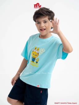 Thumbnail Áo phông hot trend cho bé Riomio chất cotton thoáng mát, hình in trendy-RA977 4