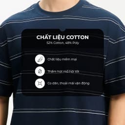 Thumbnail Áo Phông Kẻ Nam KRIK  Form Classic Chất Liệu Cotton Thiết kế Túi Trước Ngực Tạo Điểm Nhấn AP1339 2