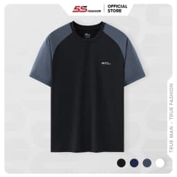 Thumbnail Áo Phông Nam Cổ Tròn Mùa Hè 5S FASHION COOLING Nhẹ Mát, Thiết Kế Tay Raglan Khỏe Khoắn (01-ATS25055) 1