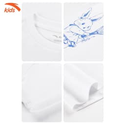 Thumbnail Áo Phông Ngắn Tay Thể Thao Bé Gái Anta Kids Badminton vải polyester co giãn 4 chiều, thoáng khí 3624B9119 4