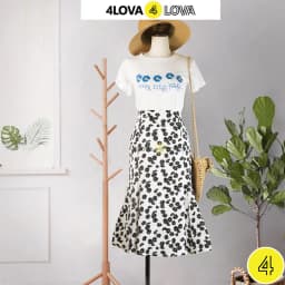 Thumbnail Áo phông nữ 4LOVA cộc tay cúc họa mi phong cách Hàn Quốc 2