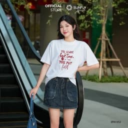 Thumbnail Áo phông nữ cotton  SUNFLY oversize SFA1052 4