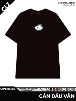 Thumbnail Áo phông nữ nam unisex tay lỡ thun local brand form rộng teen cổ tròn oversize CLOUDZY CÂN ĐẨU VÂN 1