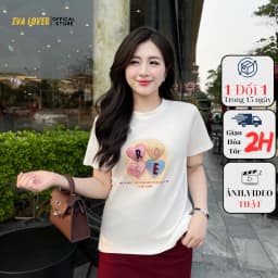 Thumbnail Áo phông nữ Quảng Châu mã 3732 in hình chữ ROSE  chất cotton co giãn, thoáng mát 1