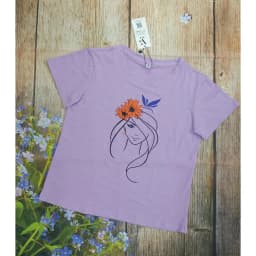 Thumbnail Áo phông nữ Vicci AP.01 chất liệu cotton vân gỗ nhiều họa tiết 4