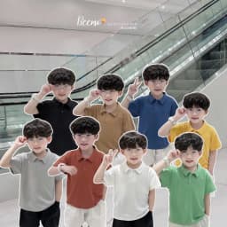 Thumbnail Áo phông polo Beemo cộc tay nhiều màu vải cotton mặc đi học đi chơi cho bé từ 9-24kg 4645AHB 1
