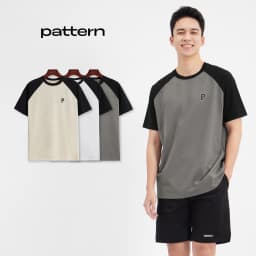 Thumbnail Áo Phông Raglan Cotton Thêu "P" Phối Tay PATTERN PA047 1