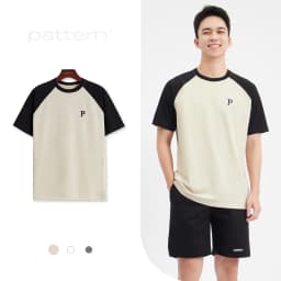 Thumbnail Áo Phông Raglan Cotton Thêu "P" Phối Tay PATTERN PA047 2